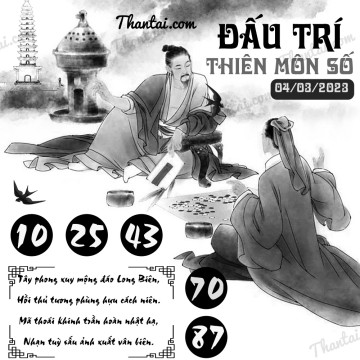 ĐẤU TRÍ THIÊN MÔN SỐ 04/03/2023