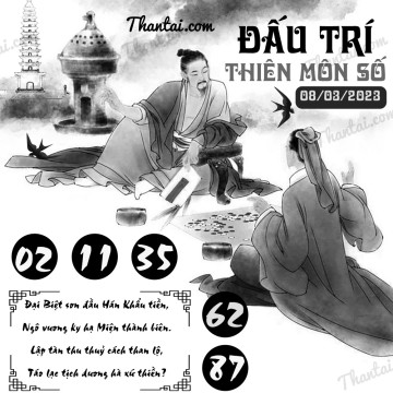 ĐẤU TRÍ THIÊN MÔN SỐ 08/03/2023