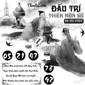 ĐẤU TRÍ THIÊN MÔN SỐ 09/03/2023