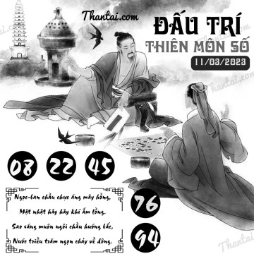 ĐẤU TRÍ THIÊN MÔN SỐ 11/03/2023