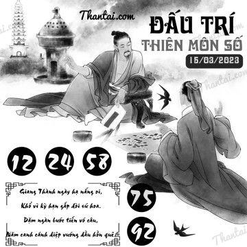 ĐẤU TRÍ THIÊN MÔN SỐ 15/03/2023