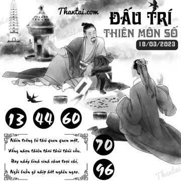 ĐẤU TRÍ THIÊN MÔN SỐ 18/03/2023
