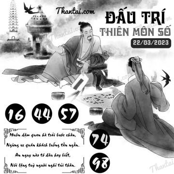 ĐẤU TRÍ THIÊN MÔN SỐ 22/03/2023