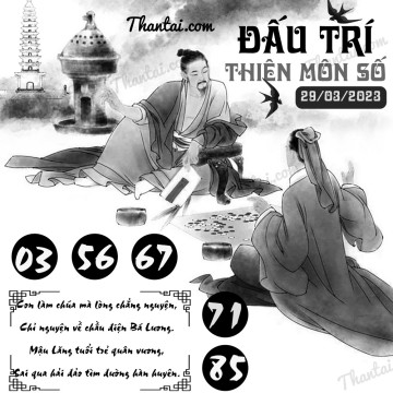ĐẤU TRÍ THIÊN MÔN SỐ 29/03/2023