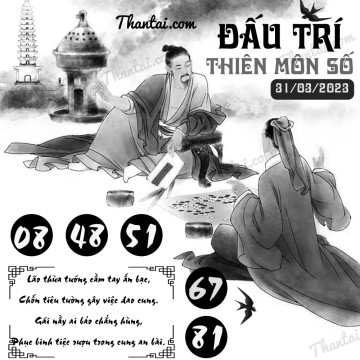 ĐẤU TRÍ THIÊN MÔN SỐ 31/03/2023