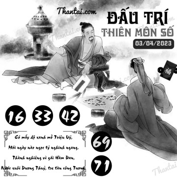ĐẤU TRÍ THIÊN MÔN SỐ 03/04/2023