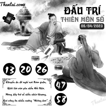 ĐẤU TRÍ THIÊN MÔN SỐ 05/04/2023