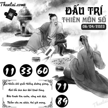 ĐẤU TRÍ THIÊN MÔN SỐ 06/04/2023