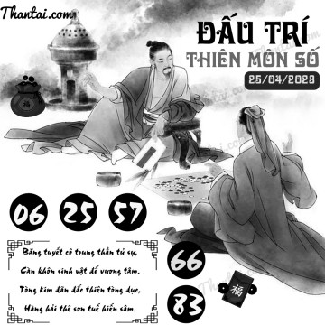 ĐẤU TRÍ THIÊN MÔN SỐ 25/04/2023