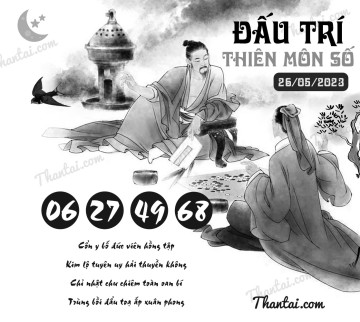 ĐẤU TRÍ THIÊN MÔN SỐ 26/05/2023