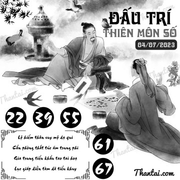 ĐẤU TRÍ THIÊN MÔN SỐ 04/07/2023