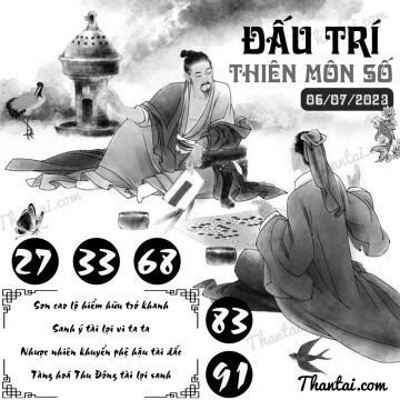 ĐẤU TRÍ THIÊN MÔN SỐ 06/07/2023