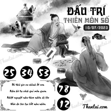 ĐẤU TRÍ THIÊN MÔN SỐ 10/07/2023