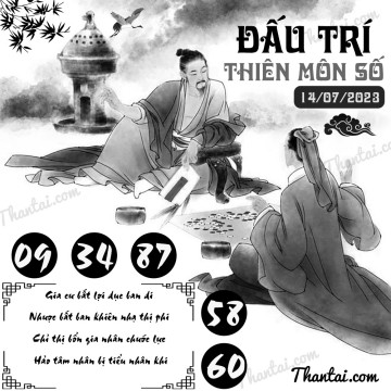 ĐẤU TRÍ THIÊN MÔN SỐ 14/07/2023