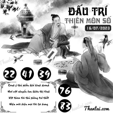ĐẤU TRÍ THIÊN MÔN SỐ 16/07/2023