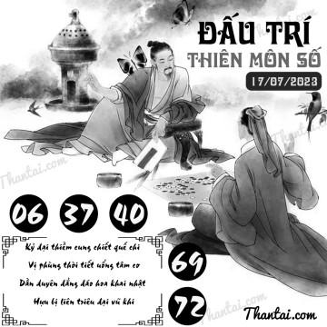 ĐẤU TRÍ THIÊN MÔN SỐ 17/07/2023