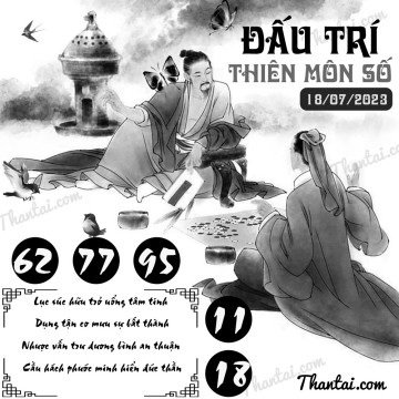 ĐẤU TRÍ THIÊN MÔN SỐ 18/07/2023