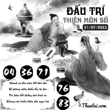 ĐẤU TRÍ THIÊN MÔN SỐ 21/07/2023