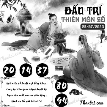 ĐẤU TRÍ THIÊN MÔN SỐ 25/07/2023