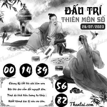ĐẤU TRÍ THIÊN MÔN SỐ 26/07/2023