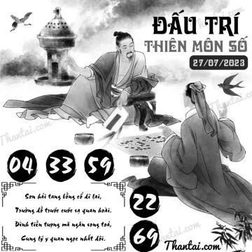 ĐẤU TRÍ THIÊN MÔN SỐ 27/07/2023