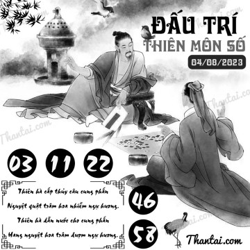 ĐẤU TRÍ THIÊN MÔN SỐ 04/08/2023