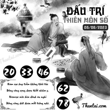 ĐẤU TRÍ THIÊN MÔN SỐ 05/08/2023