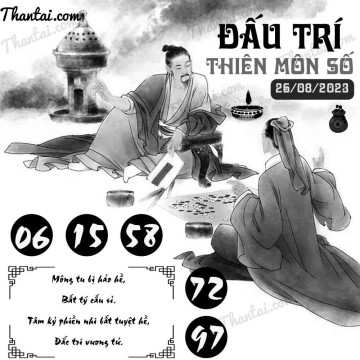 ĐẤU TRÍ THIÊN MÔN SỐ 26/08/2023