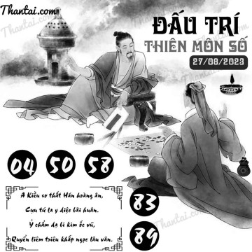 ĐẤU TRÍ THIÊN MÔN SỐ 27/08/2023