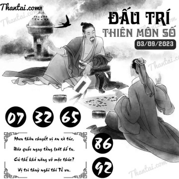 ĐẤU TRÍ THIÊN MÔN SỐ 03/09/2023