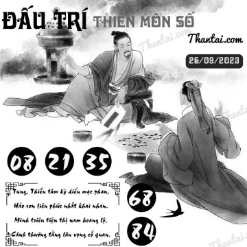 ĐẤU TRÍ THIÊN MÔN SỐ 26/09/2023