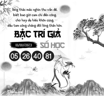 BẬC TRÍ GIẢ SỐ HỌC 18/01/2023