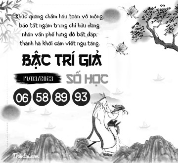 BẬC TRÍ GIẢ SỐ HỌC 17/03/2023