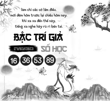 BẬC TRÍ GIẢ SỐ HỌC 27/03/2023