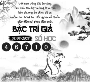 BẬC TRÍ GIẢ SỐ HỌC 03/05/2023