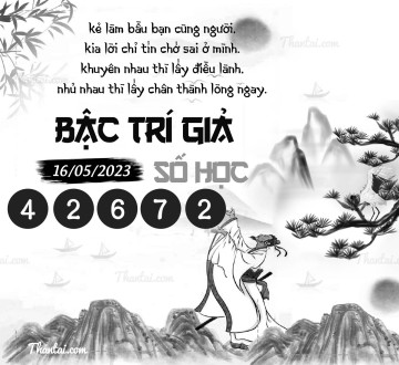 BẬC TRÍ GIẢ SỐ HỌC 16/05/2023