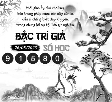 BẬC TRÍ GIẢ SỐ HỌC 26/05/2023