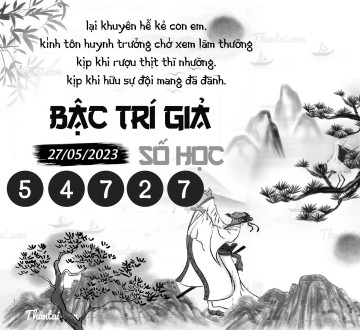 BẬC TRÍ GIẢ SỐ HỌC 27/05/2023