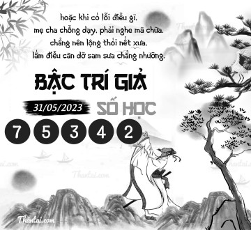 BẬC TRÍ GIẢ SỐ HỌC 31/05/2023