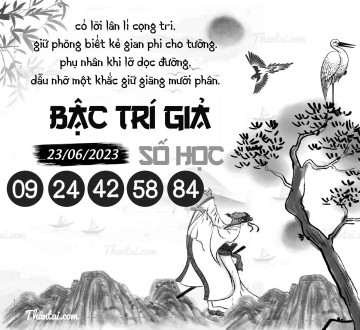 BẬC TRÍ GIẢ SỐ HỌC 23/06/2023