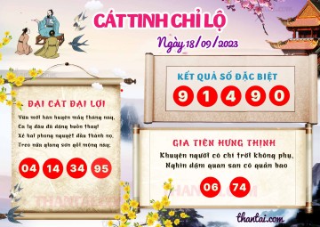 CÁT TINH CHỈ LỘ 18/09/2023