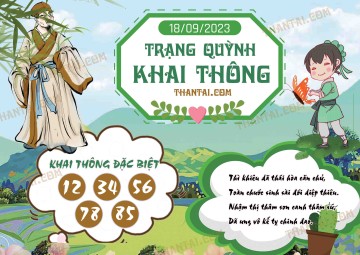 Trạng Quỳnh Khai Thông 18/09/2023