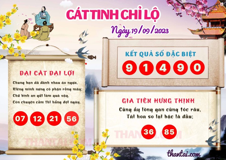 CÁT TINH CHỈ LỘ 04/09/2023