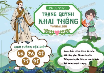 Trạng Quỳnh Khai Thông 19/09/2023