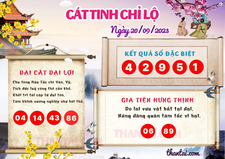 CÁT TINH CHỈ LỘ 05/09/2023