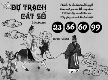 DỰ TRẠCH CÁT SỐ 16/01/2023