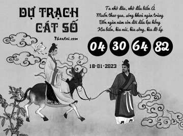 DỰ TRẠCH CÁT SỐ 18/01/2023