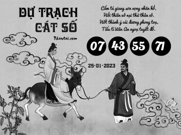 DỰ TRẠCH CÁT SỐ 25/01/2023