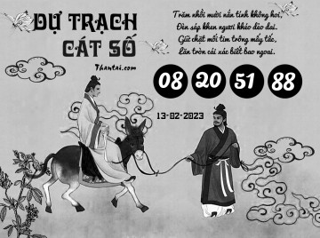 DỰ TRẠCH CÁT SỐ 13/02/2023