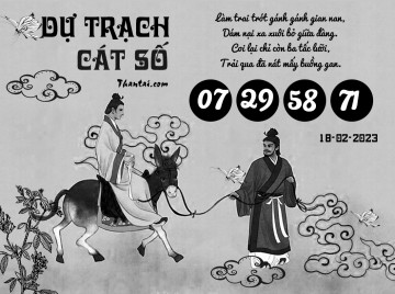 DỰ TRẠCH CÁT SỐ 18/02/2023